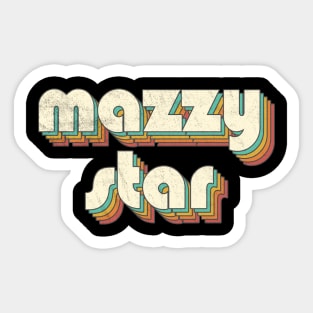 Vintage Mazzy Rainbow Letters Distressed Style Sticker